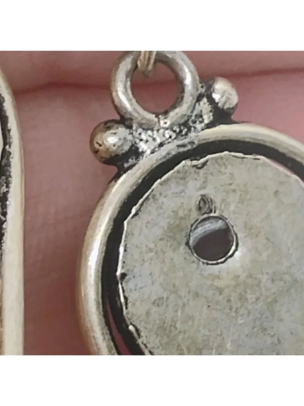 Handmade Ethnic Bohemian Teardrop Shaped Silver Amethyst Dangle Earrings